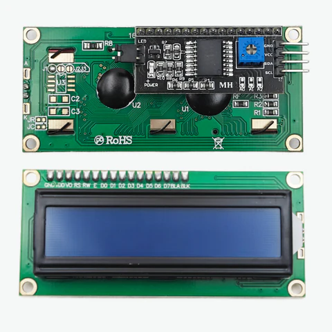 1602 (16x2) LCD Display with I2C/IIC interface - Blue Backlight